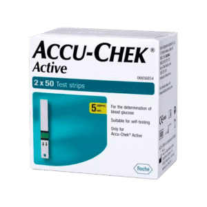 Accu-Chek Active Glucometer Test Strips Box Of 100 (50 X 2)